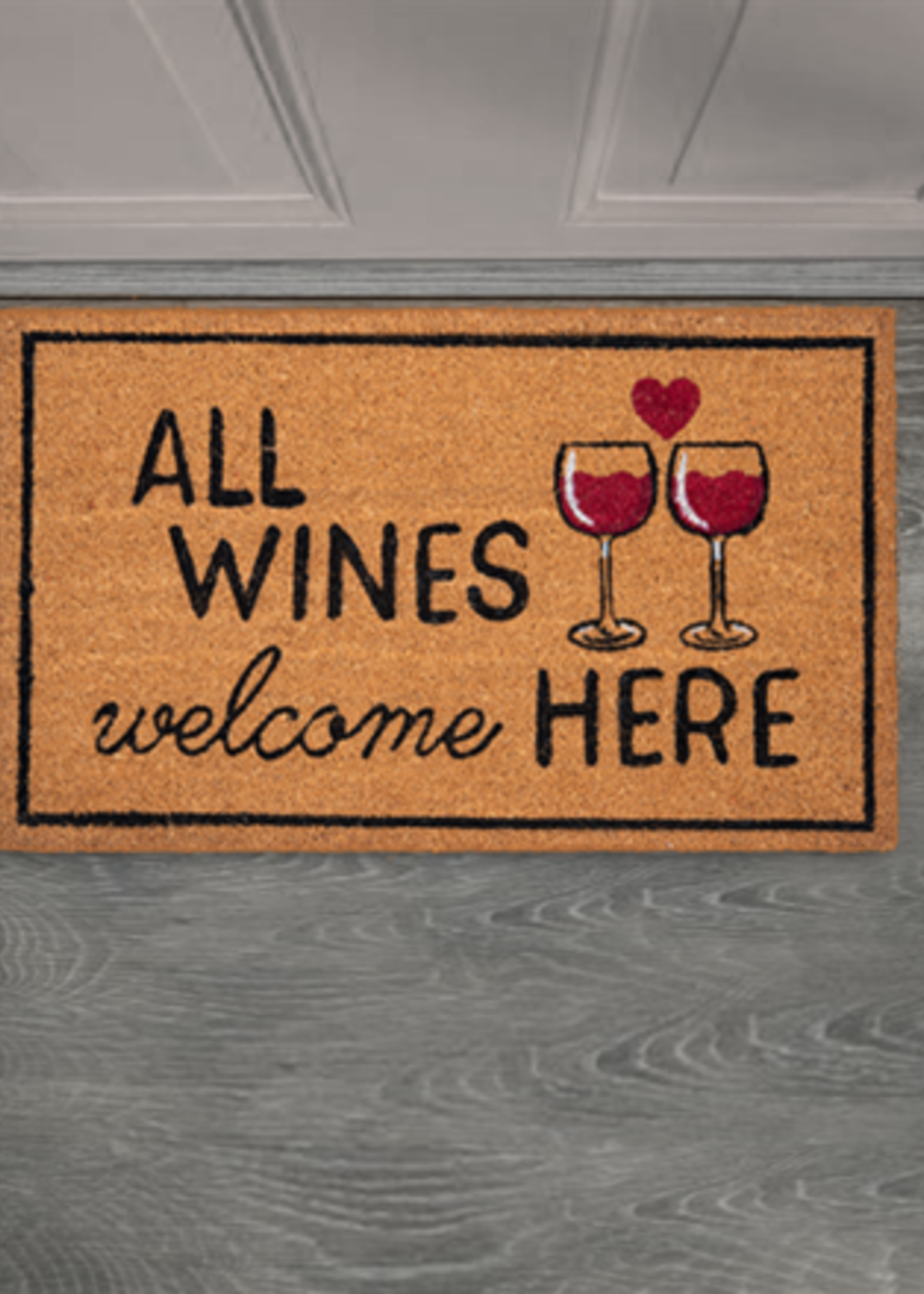 Ganz *All Wine Welcome Welcome Coir Mat-Ganz