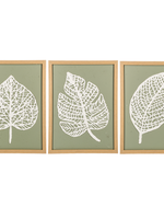 Ganz *Framed White Leaf Wall Art-Ganz