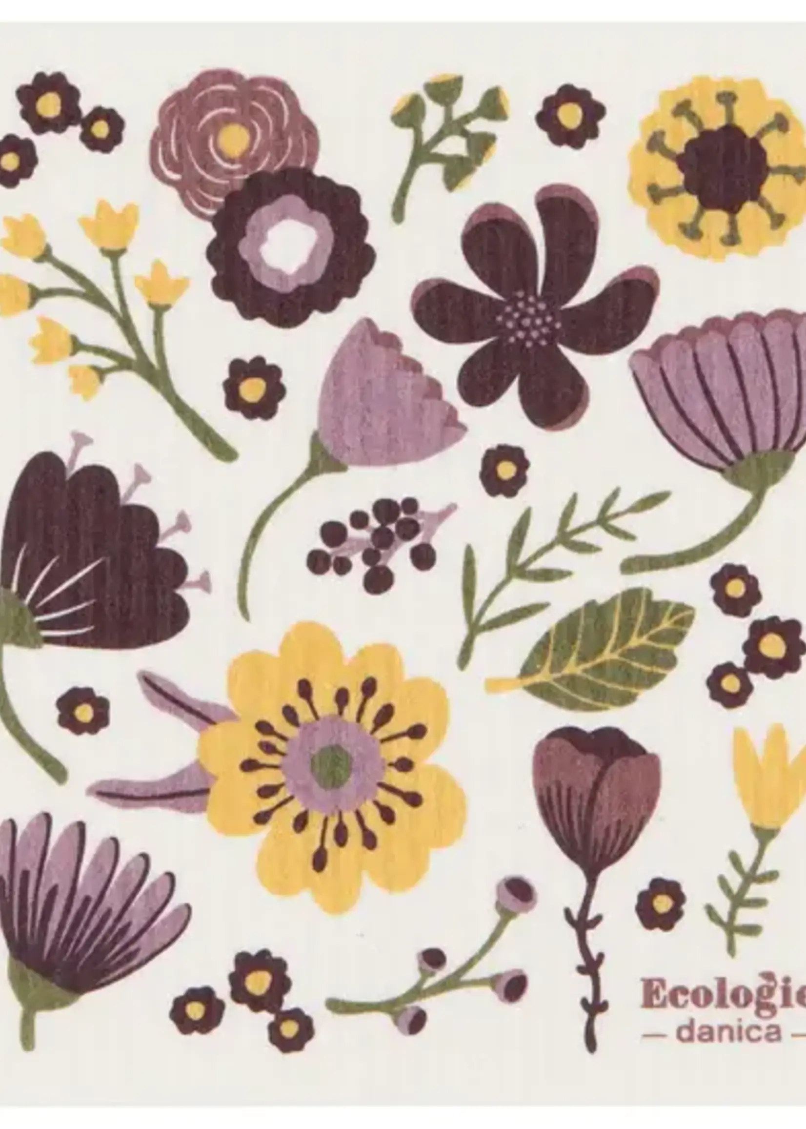 Danica *Purple Flowers Swedish Cloth-Danica