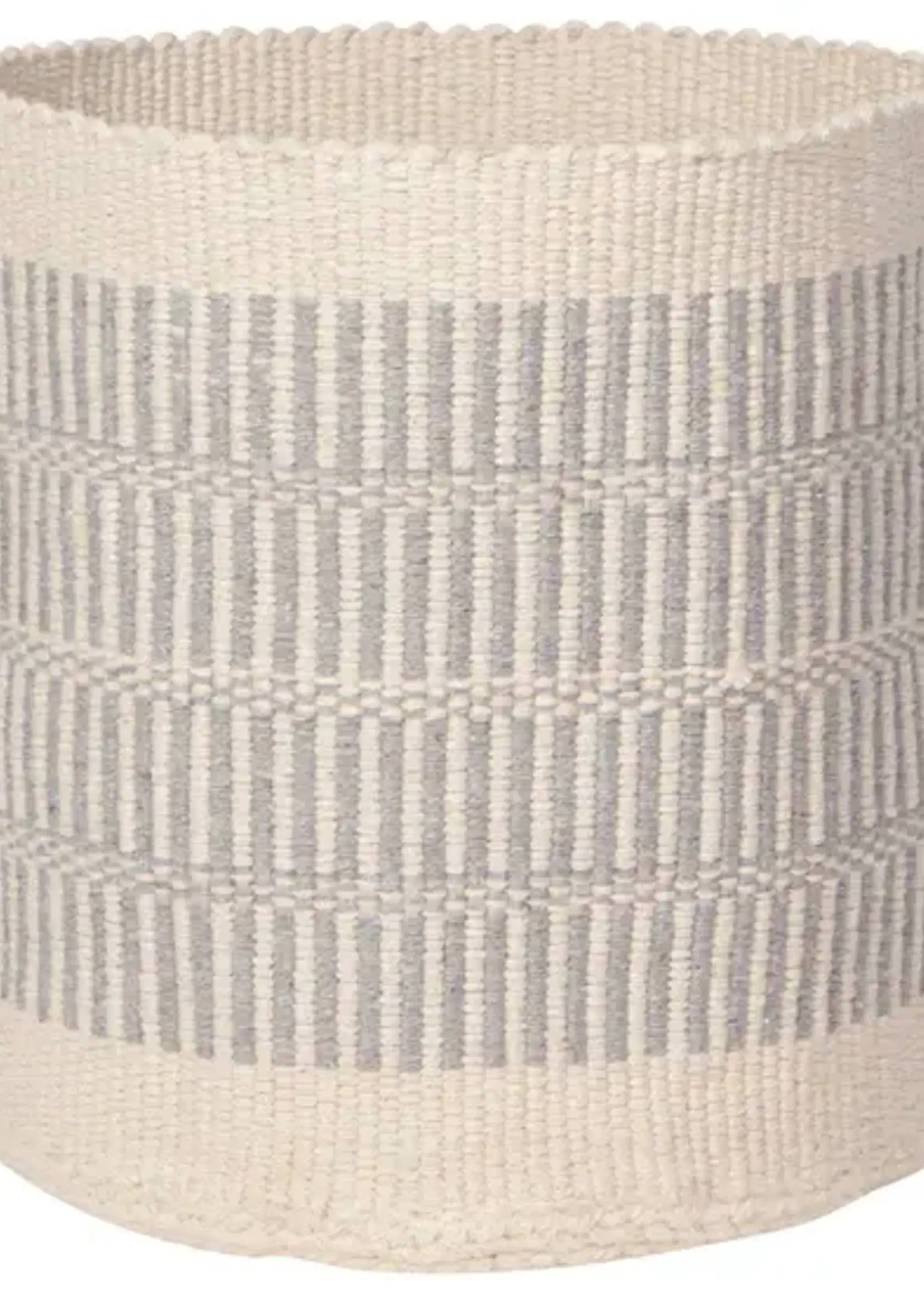 Danica *Md Cream/Grey Cotton Basket-Danica