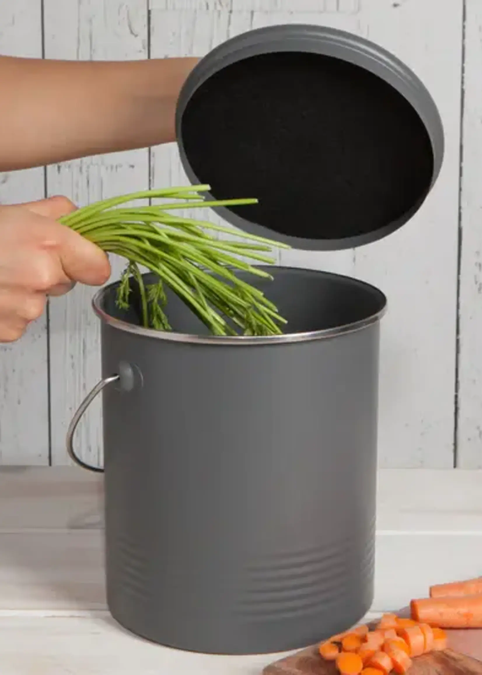 Danica *4.5L Grey Metal Compost Bin-Danica