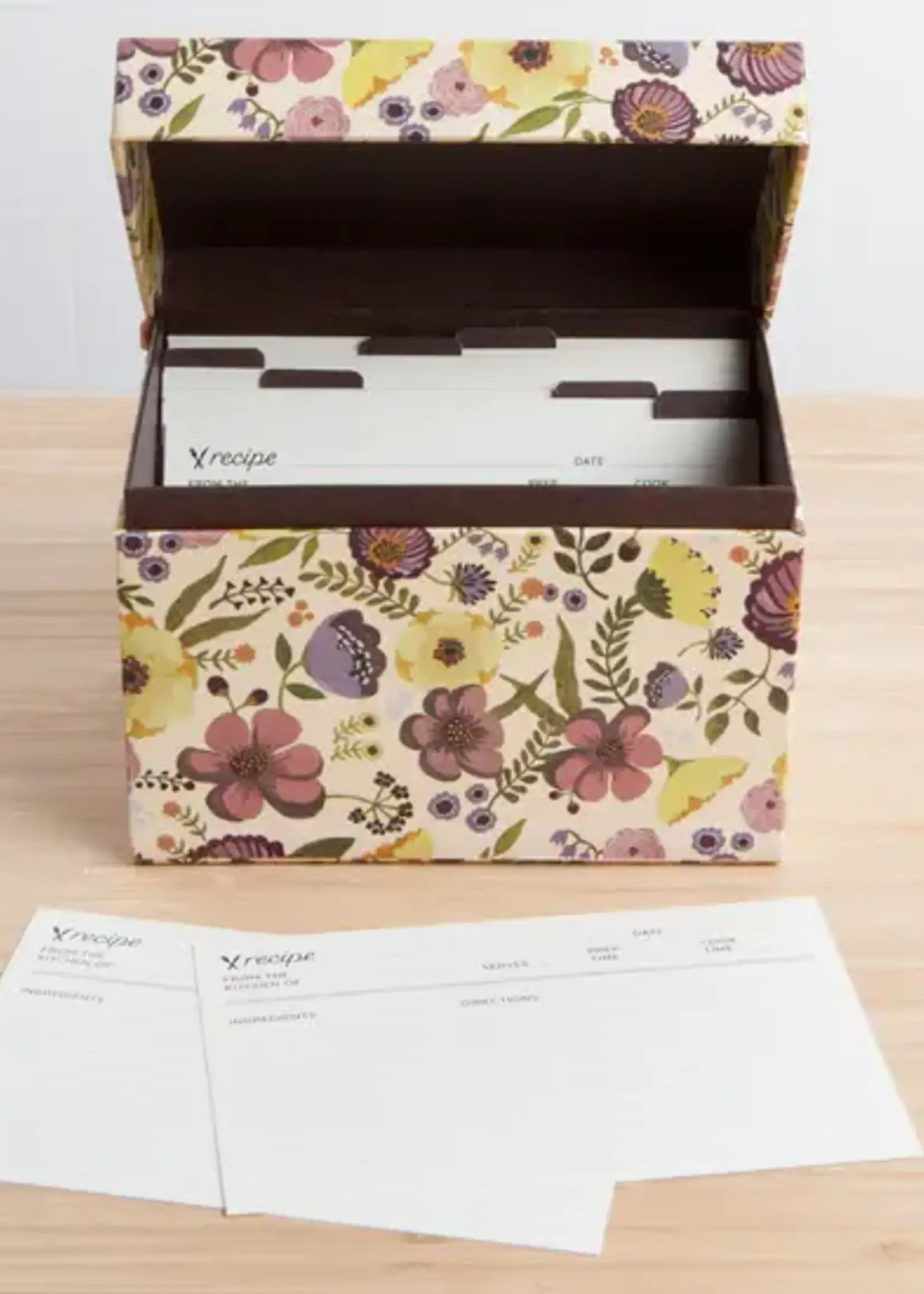 Danica *Purple Floral Recipe Box-Danica