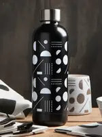Danica *17oz Black/White Domino Water Bottle-Danica