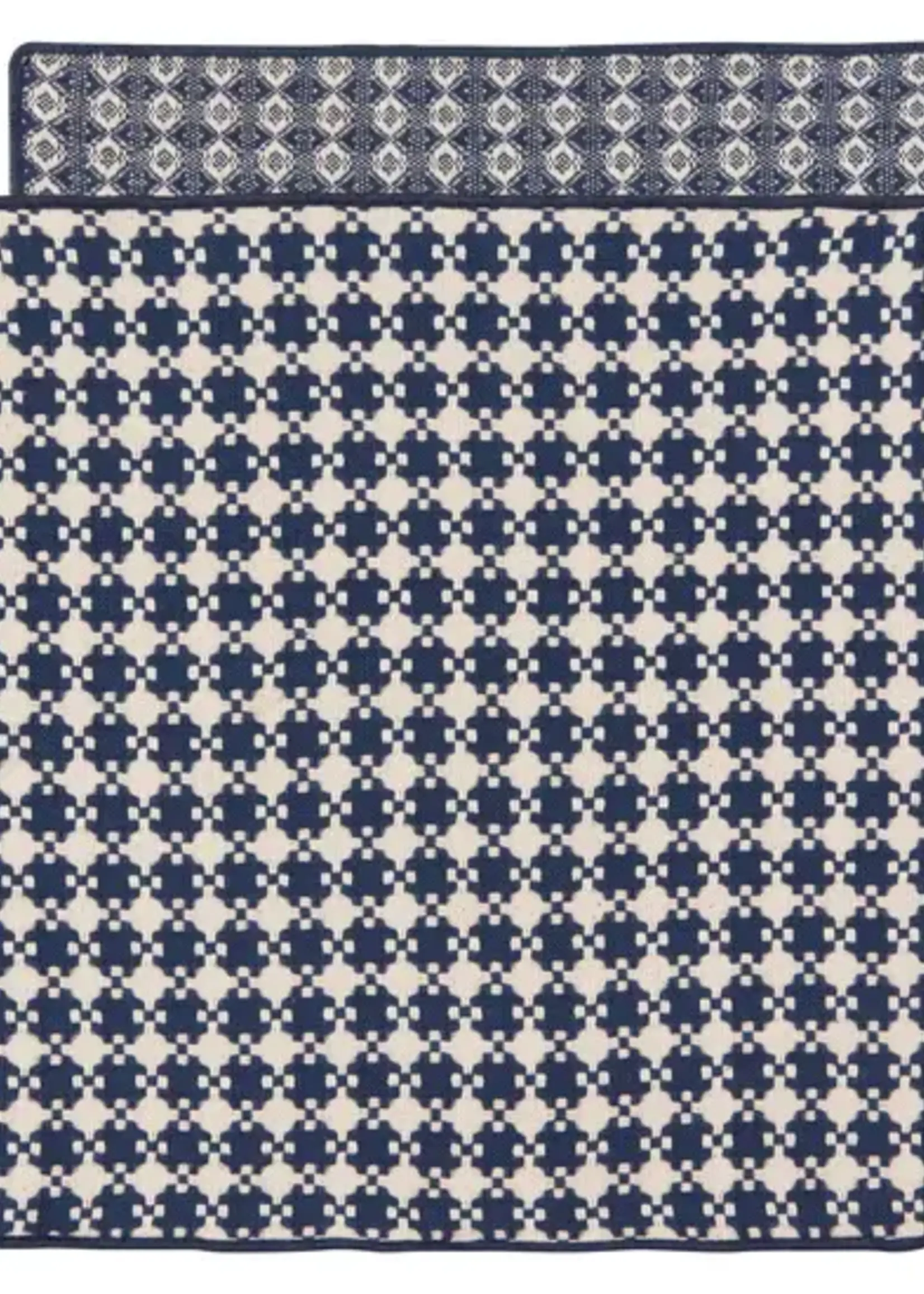 Danica *s/2 Navy/White Check Facet Dishcloths-Danica