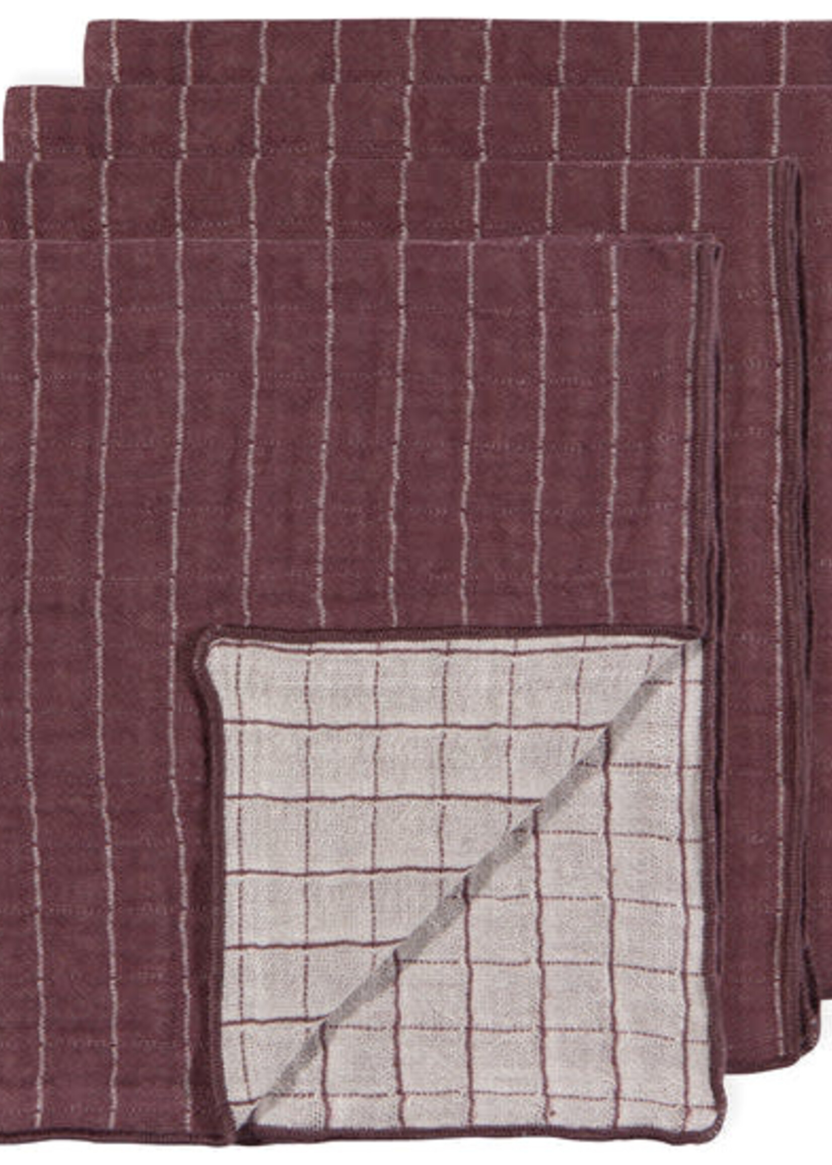 Danica *s/4 Plum Double Weave Napkins-Danica