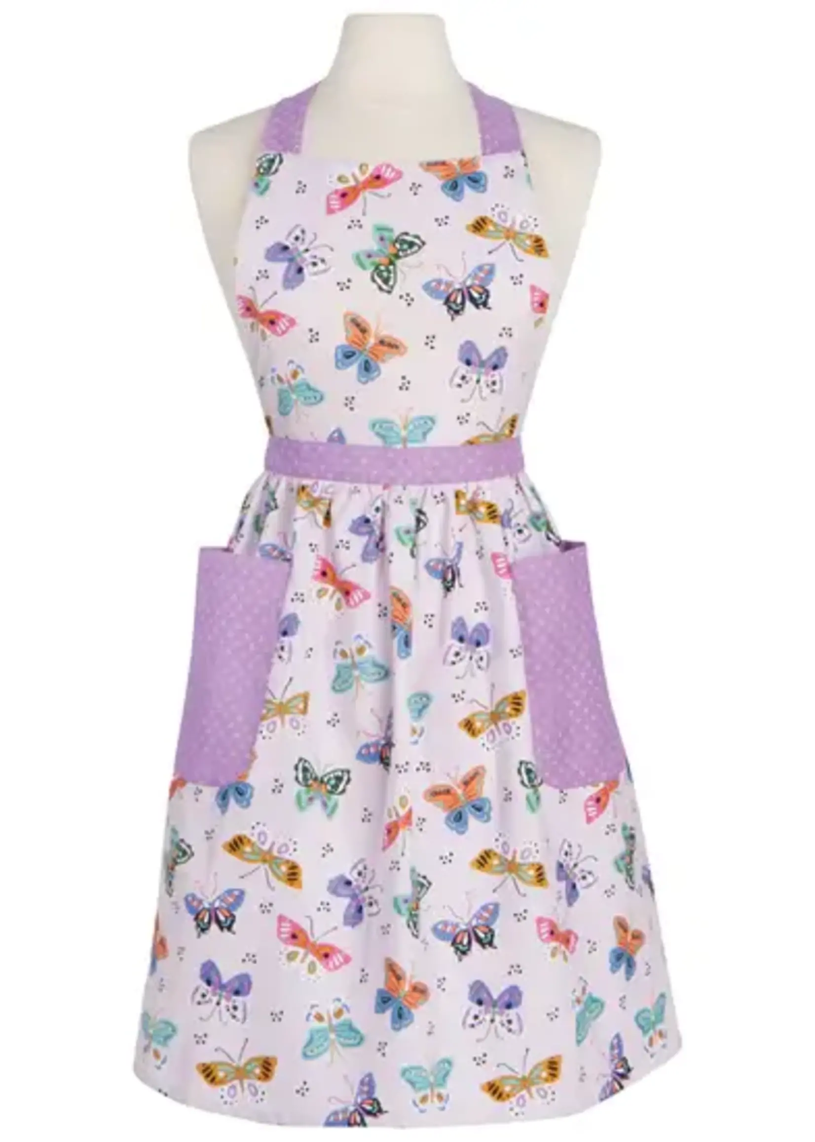 Danica *Child's Light Purple w/Butterflies Maisie Apron-Danica
