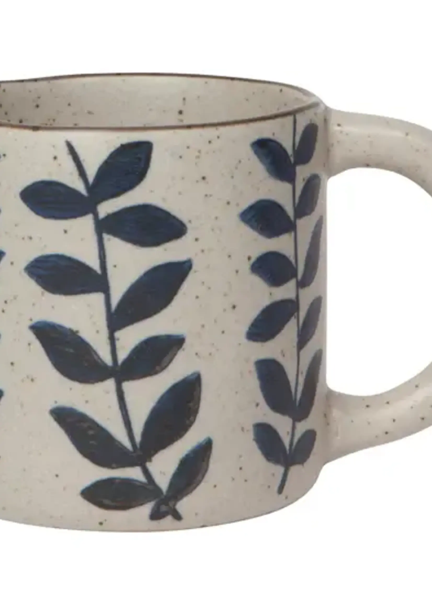 Danica *14oz Speckled w/Blue Vine Mug-Danica