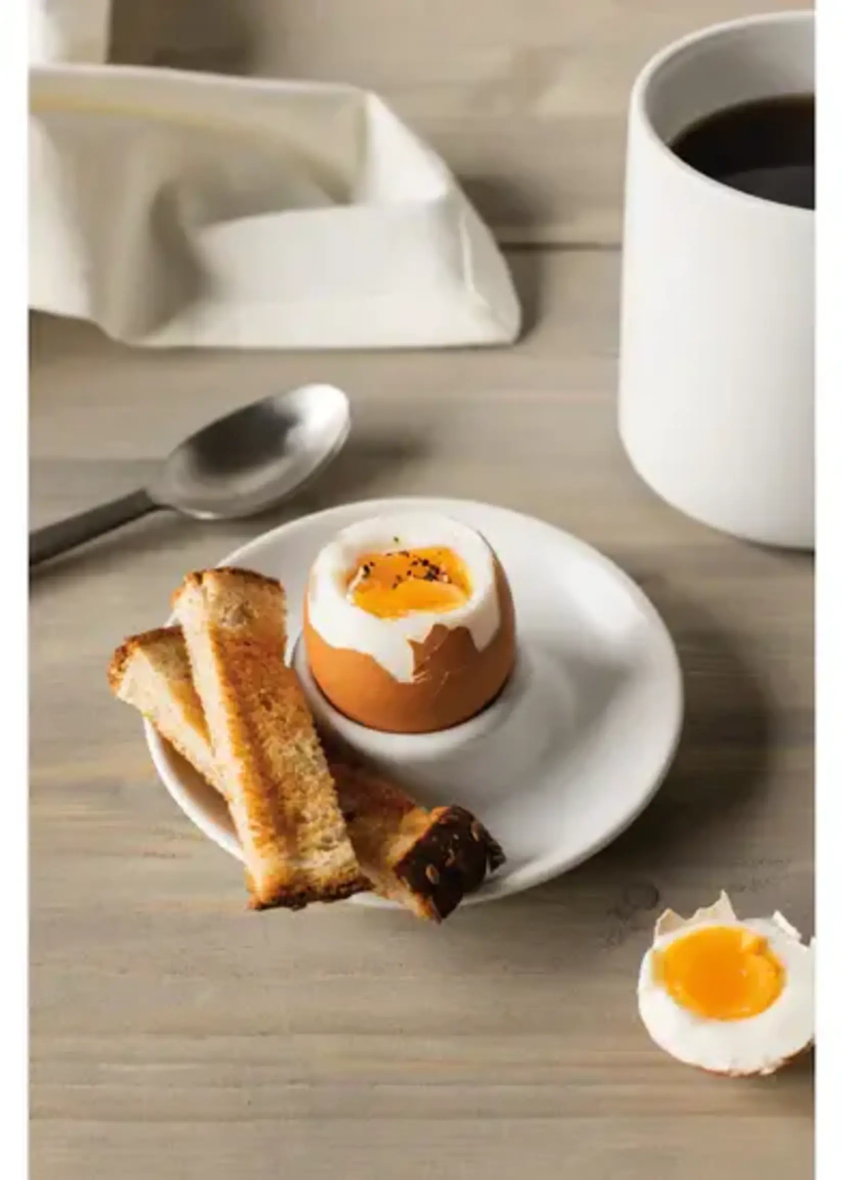 Danica *White Ceramic Egg Cup-Danica