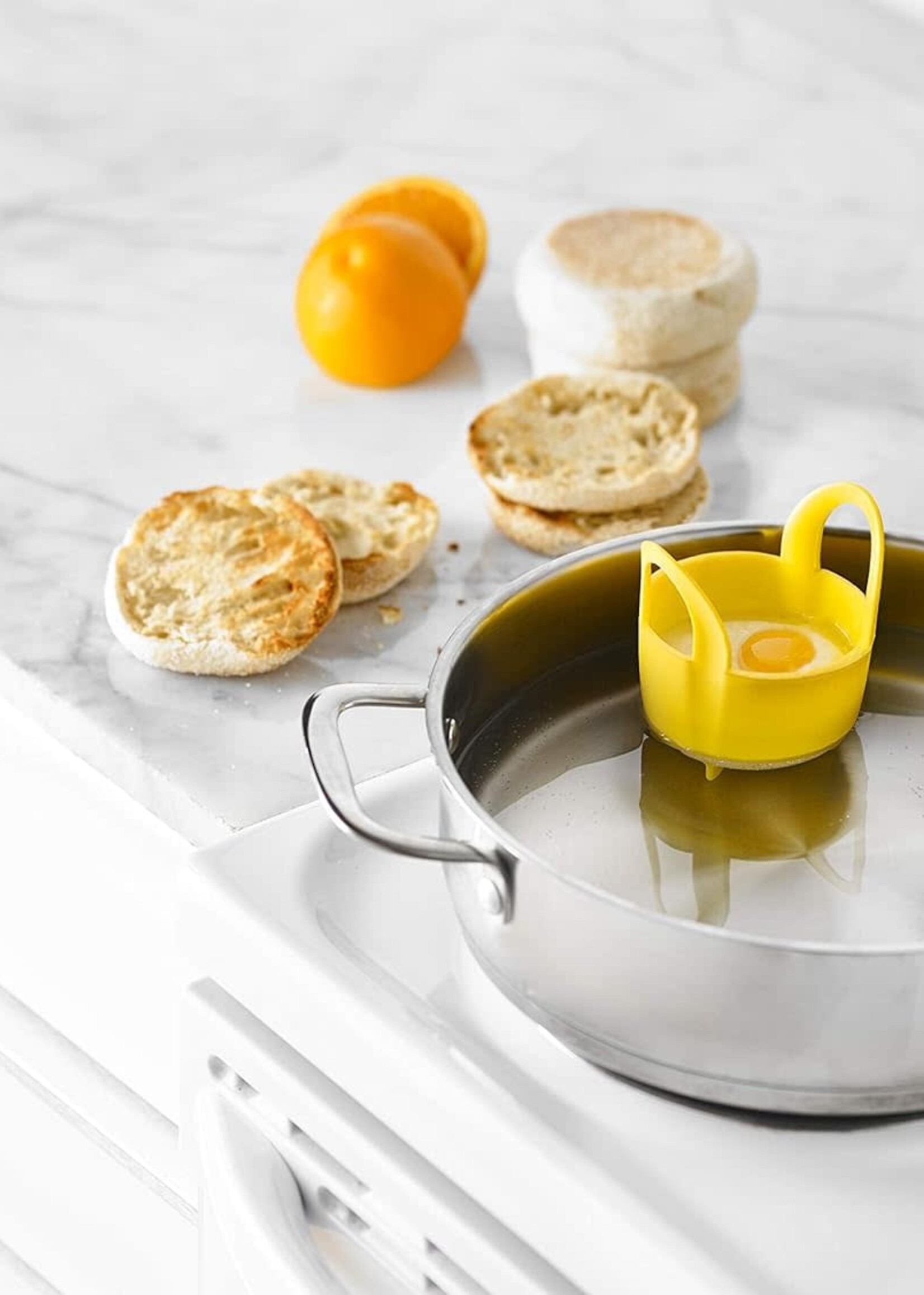 Trudeau *Single Yellow Silicone Egg Poacher-Trudeau