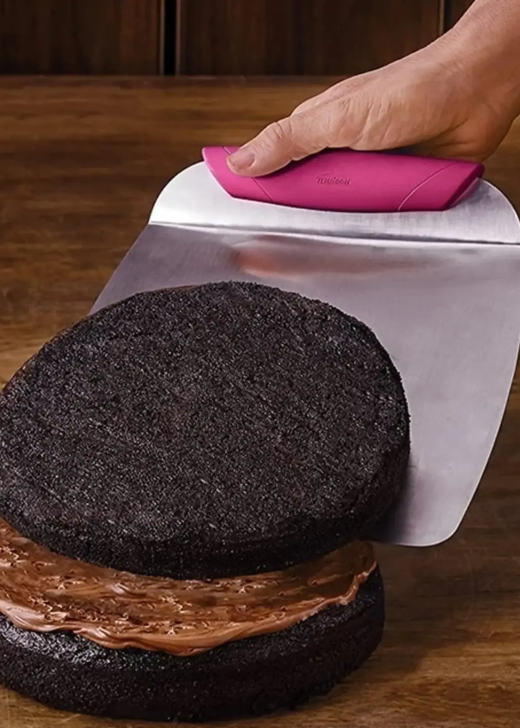 Trudeau *Cake Lifter w/Magenta Silicone Handle-Trudeau