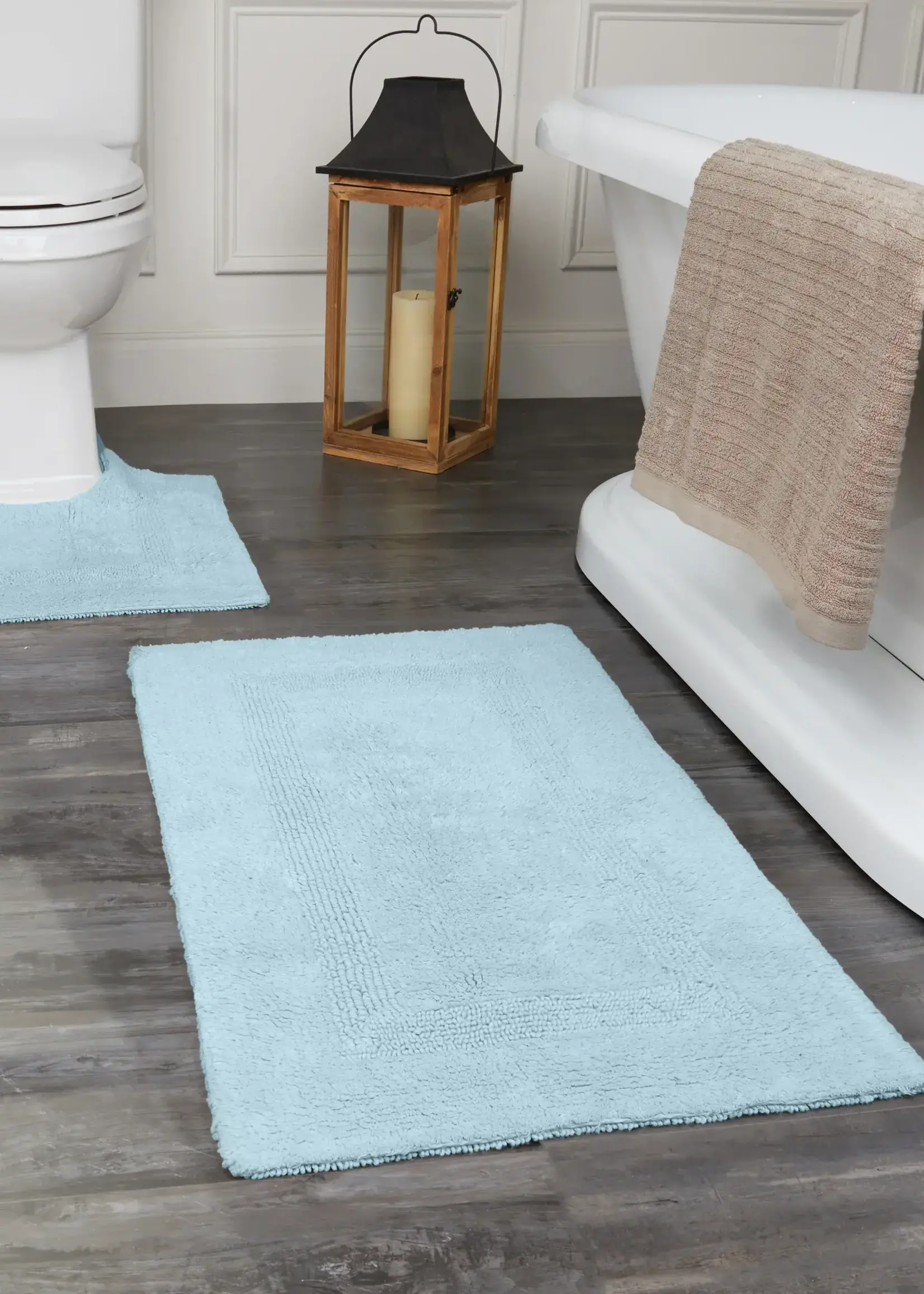 Fabstyles *2pc Light Blue Bath Mats-Fabstyles