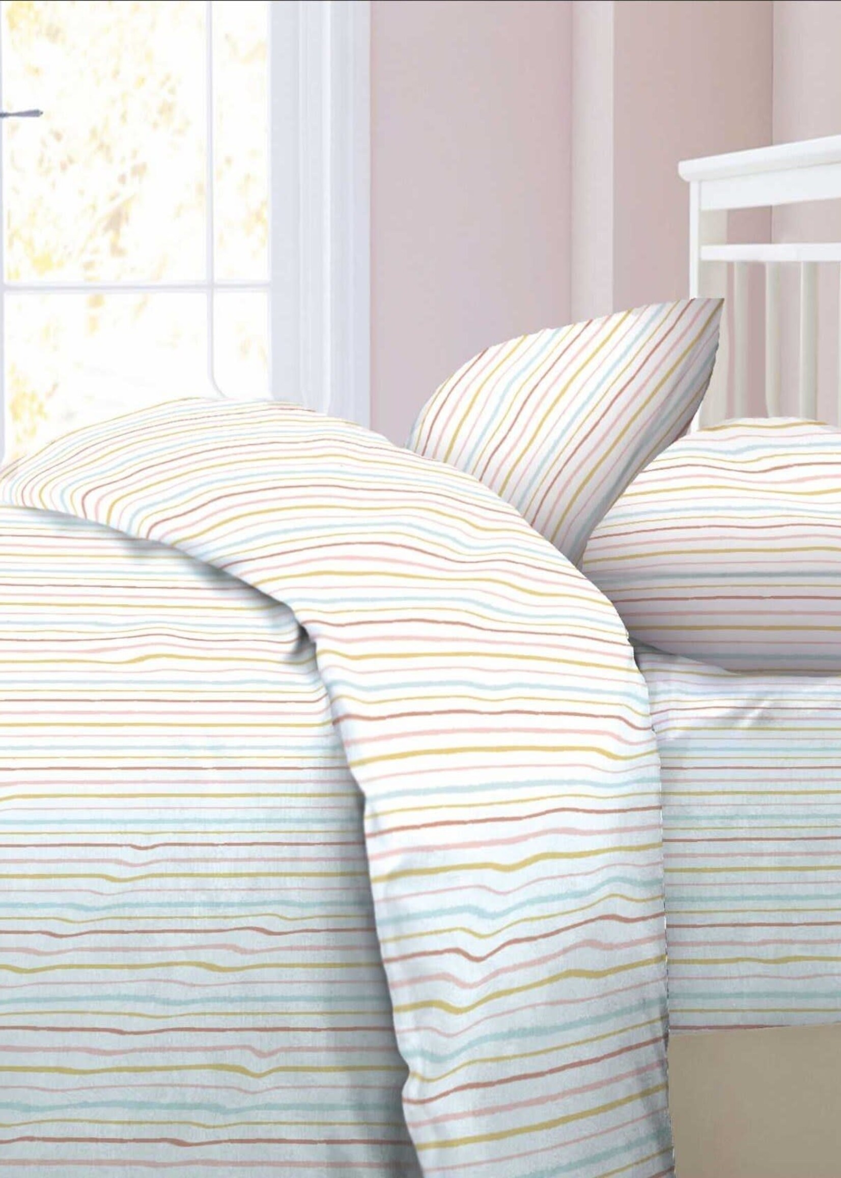 Fabstyles *Kg Multi Painted Stripe Sheet Set-Fabstyles