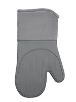 Fabstyles *Grey Silicone Oven Mitt w/Fabric Collar-Fabstyles