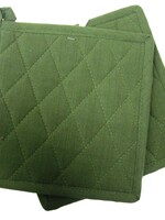 Fabstyles *pr Green Cotton Potholders-Fabstyles