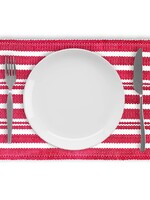 Fabstyles *s/4 Red/White Broadway Stripe Placemats-Fabstyles