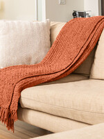 Fabstyles *Rust Basket Weave Throw-Fabstyles
