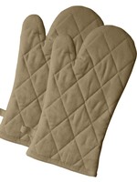 Fabstyles *pr Brown Cotton Oven Mitts-Fabstyles