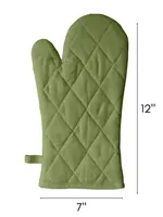 Fabstyles *pr Green Cotton Oven Mitts-Fabstyles