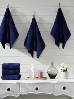 Fabstyles *Navy Hand Towel w/Solid Stripe-Fabstyles