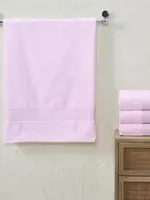 Fabstyles *Pink Bath Towel w/Solid Stripe-Fabstyles