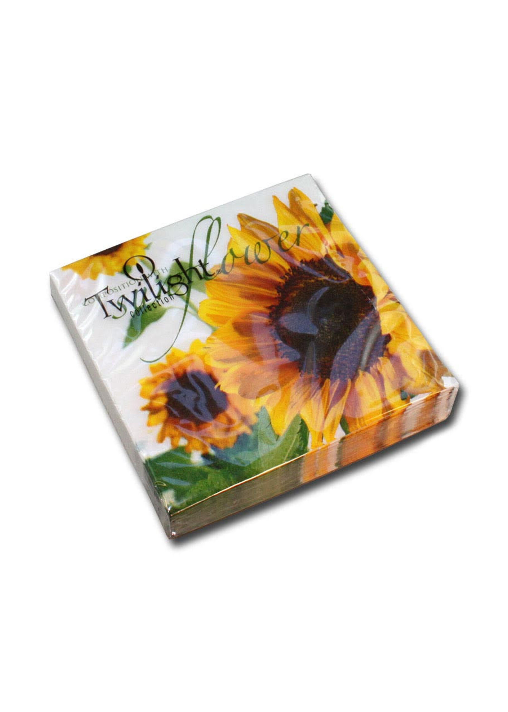 Twilight Collection *20pk Sunflower Composition Cocktail Napkins-OCD