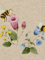 Old Country Design *20pk Bee Flowerful Natural Lunch Napkin-OCD