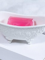 Abbott *White Ceramic Bathtub Soap Dish-Abott
