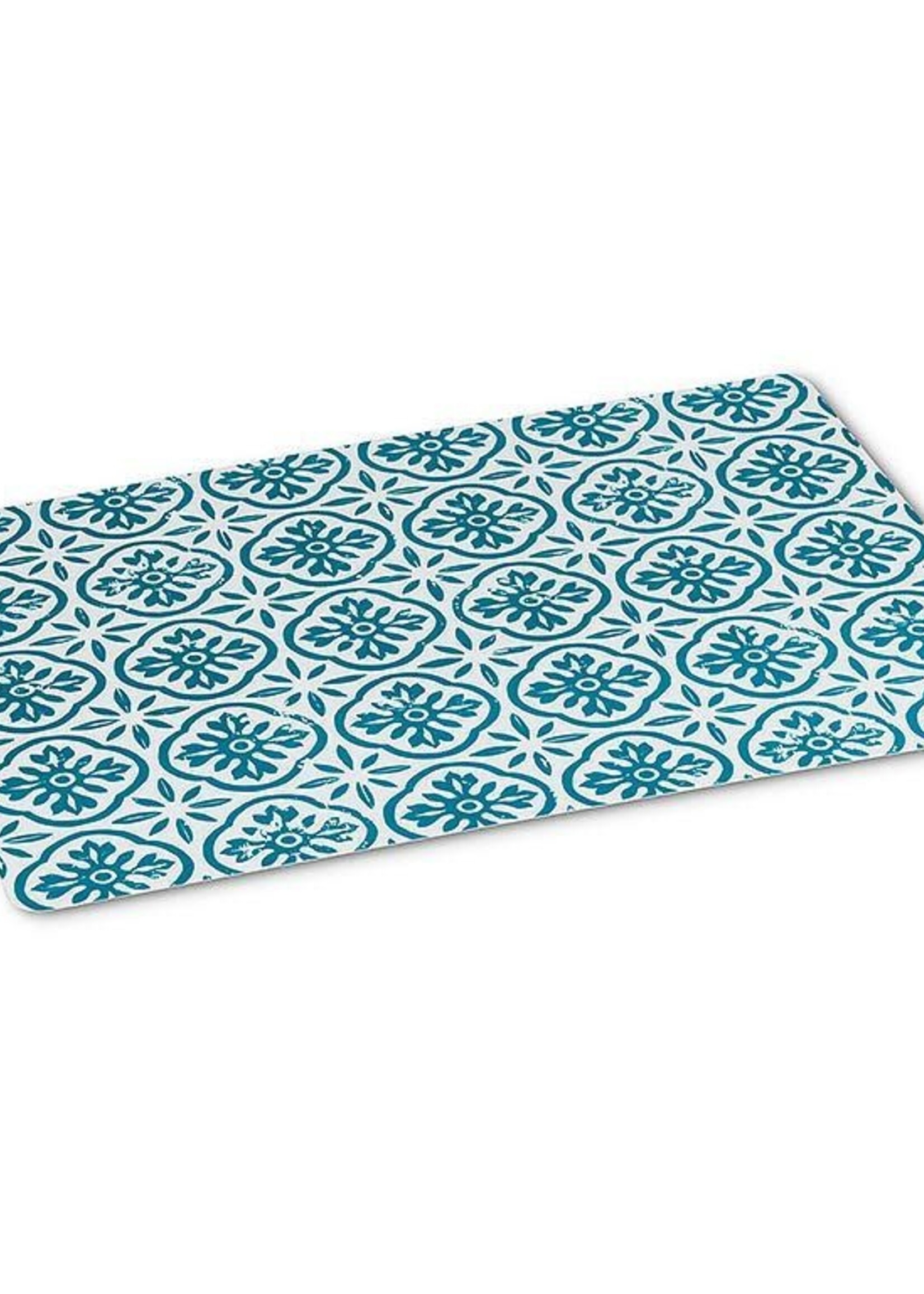 Abbott *Turquoise Stamp Tile Placemat-Abbott
