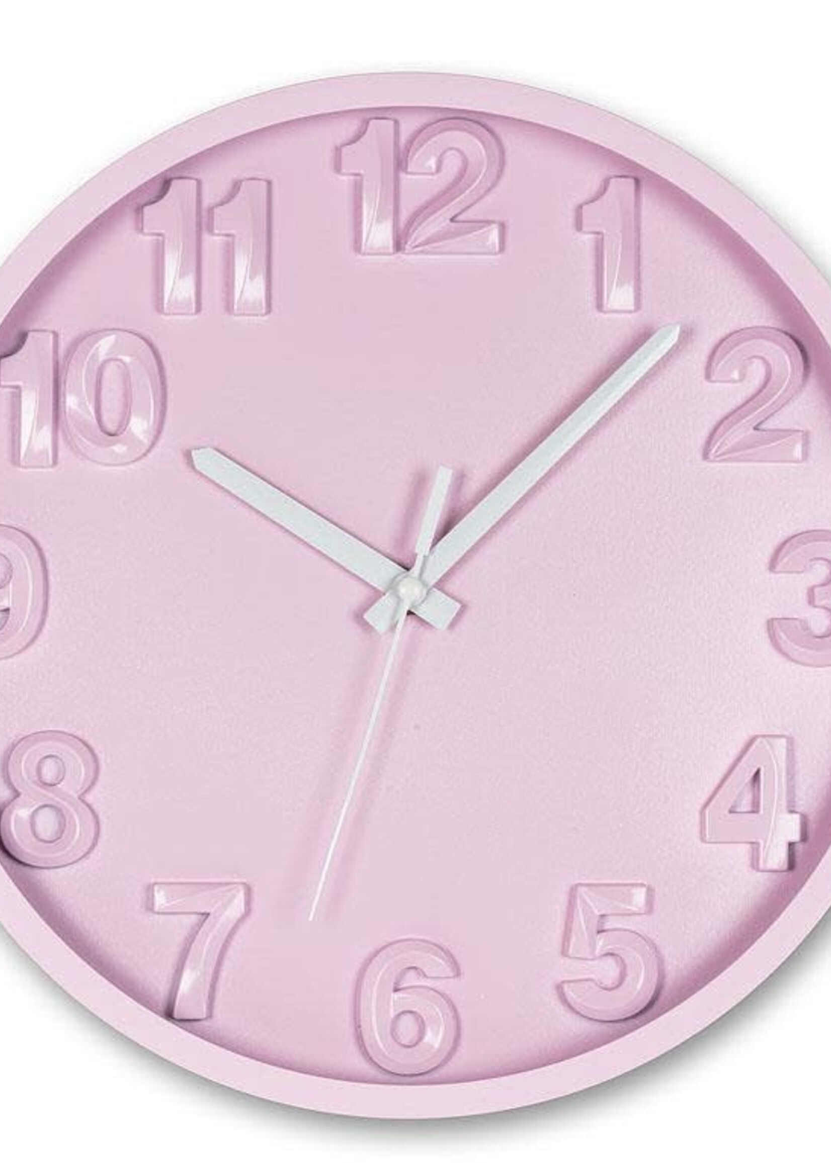 Abbott *12" Pink Bold Number Clock-Abbott
