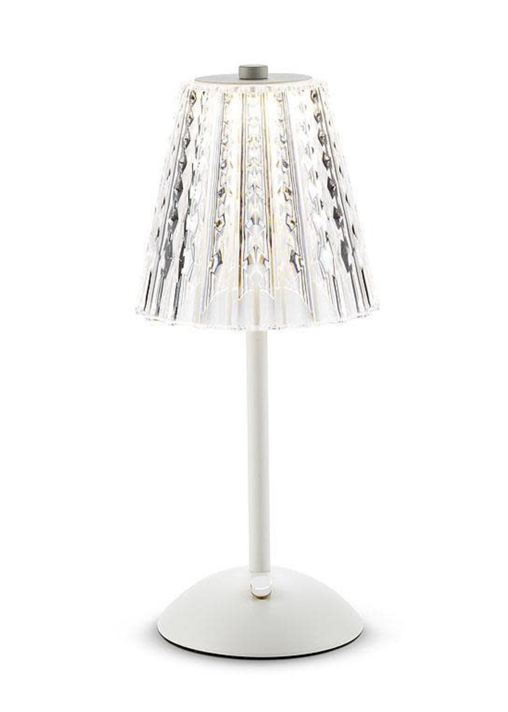 Abbott *12" White Crystal Shade LED Table Light-Abbott