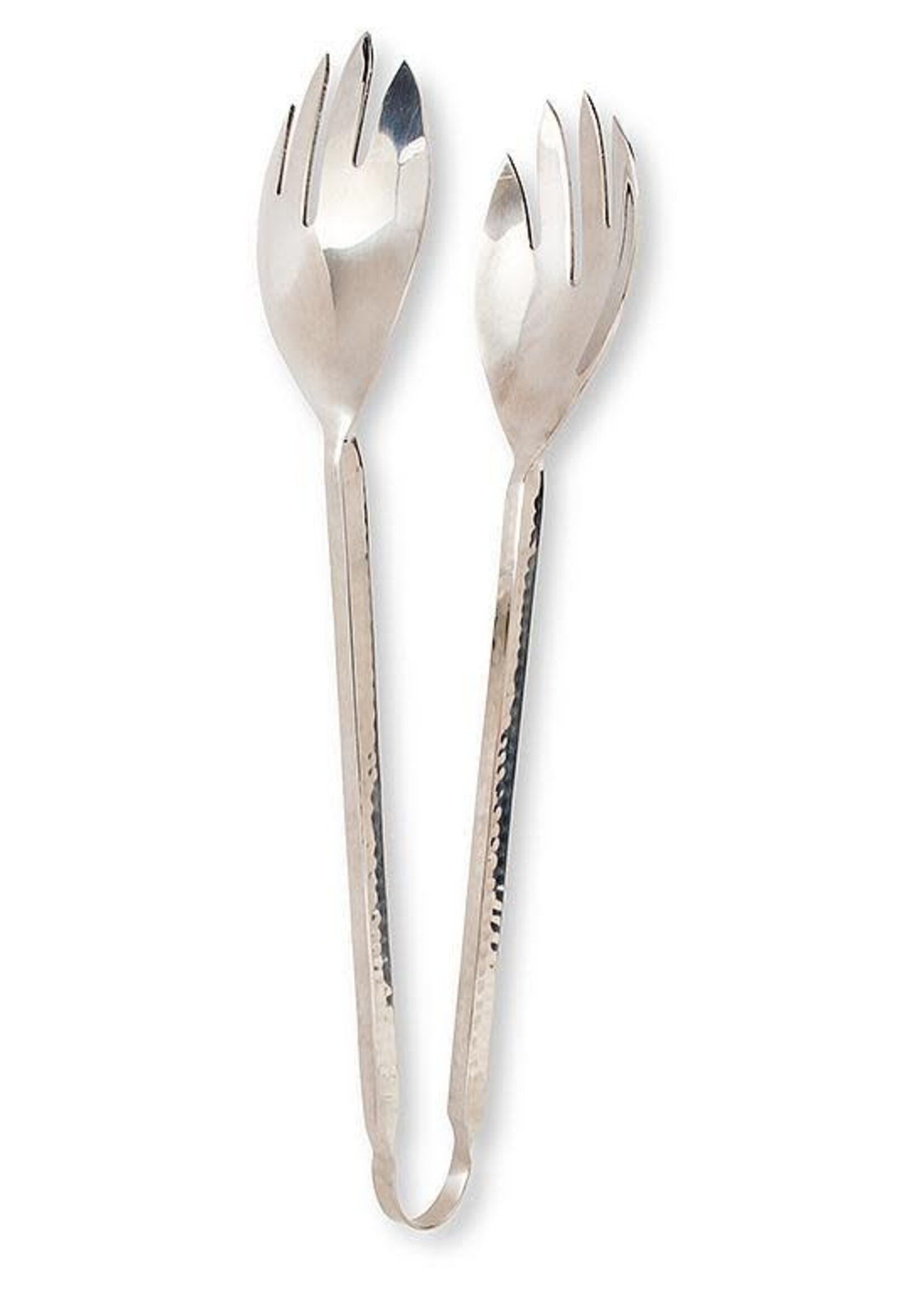 Abbott *Silver Hammered Salad Tongs-Abbott