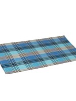 Abbott *Blue/Brown Plaid Placemat-Abbott