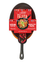 Gourmet du Village *Fajita Cast Iron Skillet w/Seasoning Kit- Gourmet Village