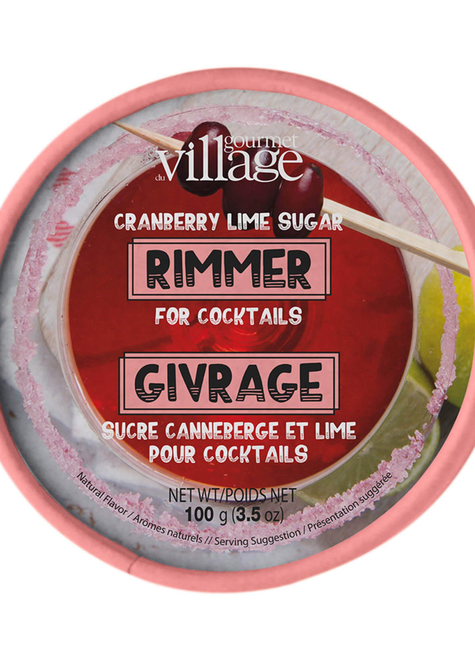 Gourmet du Village *Cranberry Lime Sugar Rim Trim- Gourmet Village