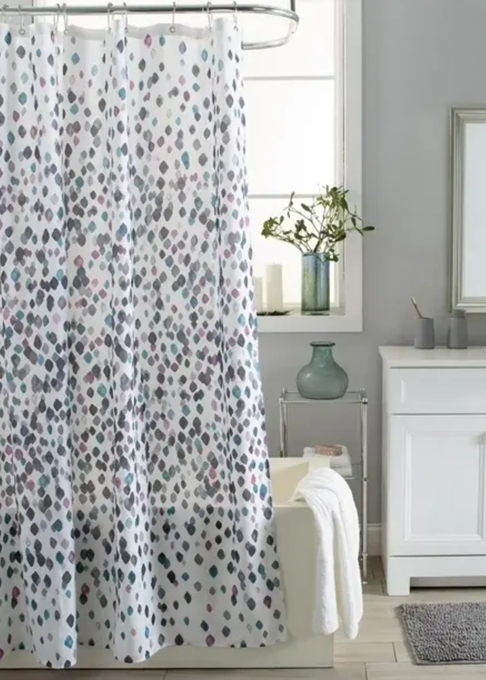 Moda@Home *Purple Rain Fabric Shower Curtain-Moda