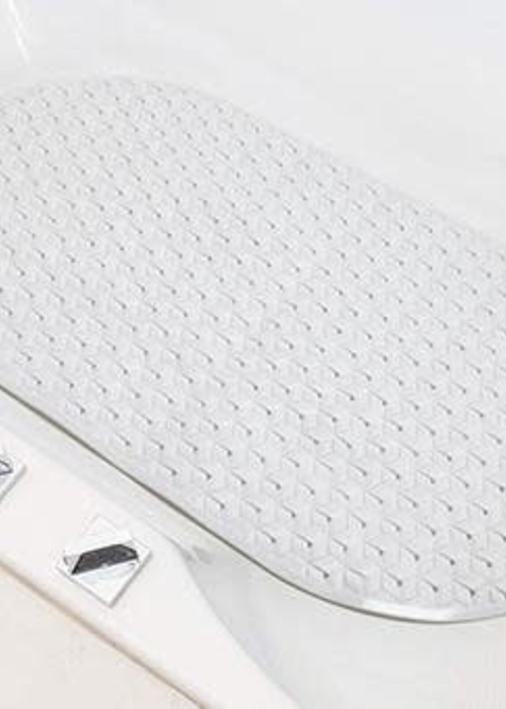 Moda@Home *15x27" White Star Weave Oval Tub Mat-Moda