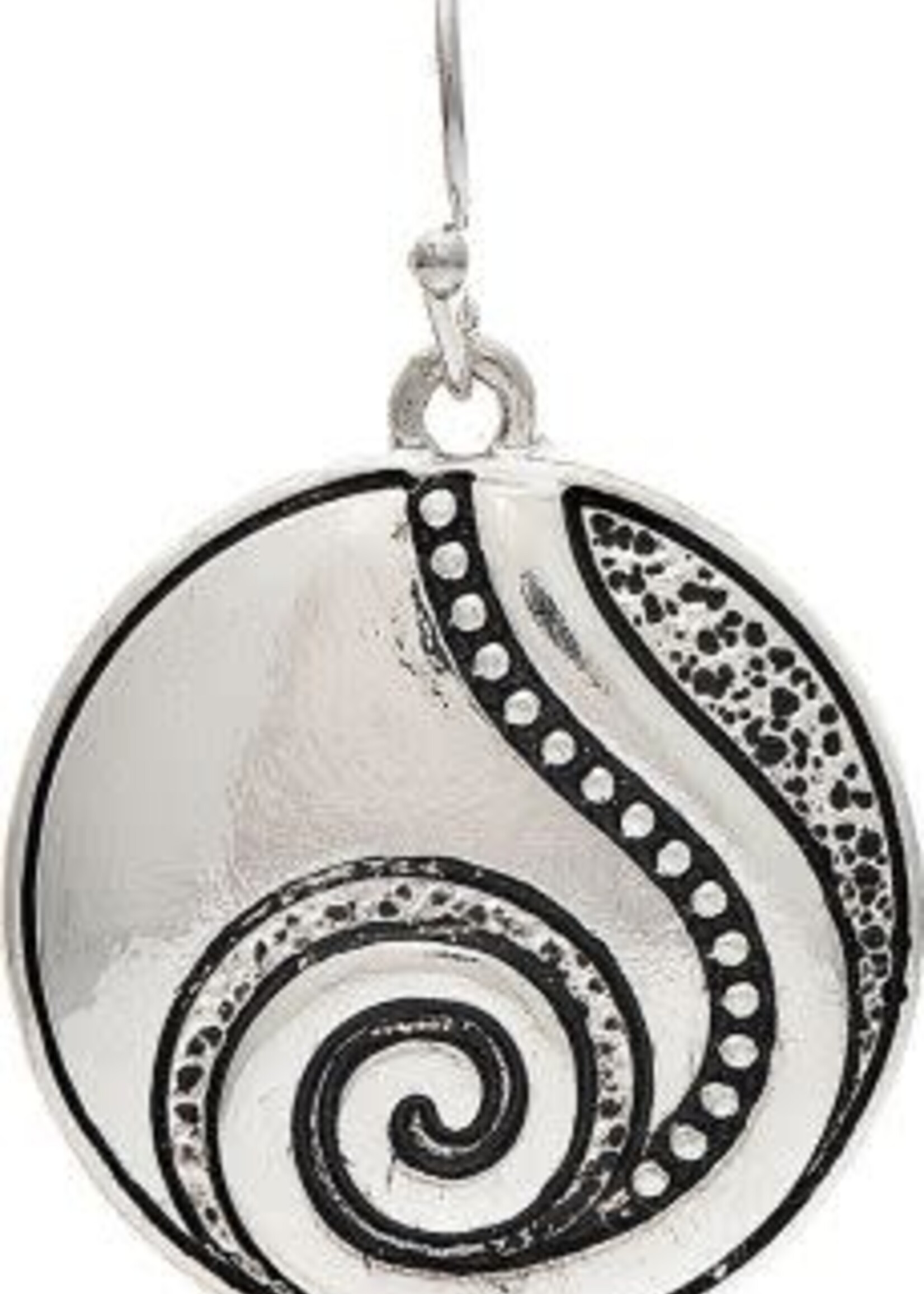 Rain Jewellery *Silver Swirl Designed Centre Earring-Rain