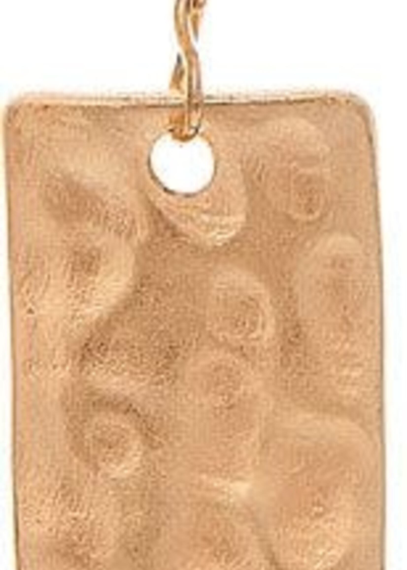 Rain Jewellery *Gold Pearl Top Hammered Bar Earring-Rain