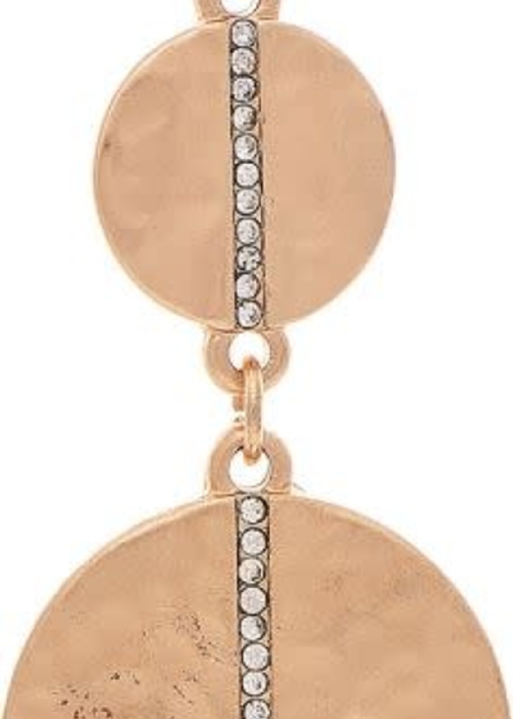 Rain Jewellery *Gold Crystal Stripe Circle Earring-Rain