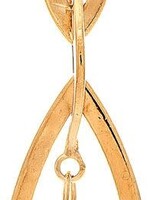 Rain Jewellery *Gold Linked Ellipse Cubic Drop Earring-Rain