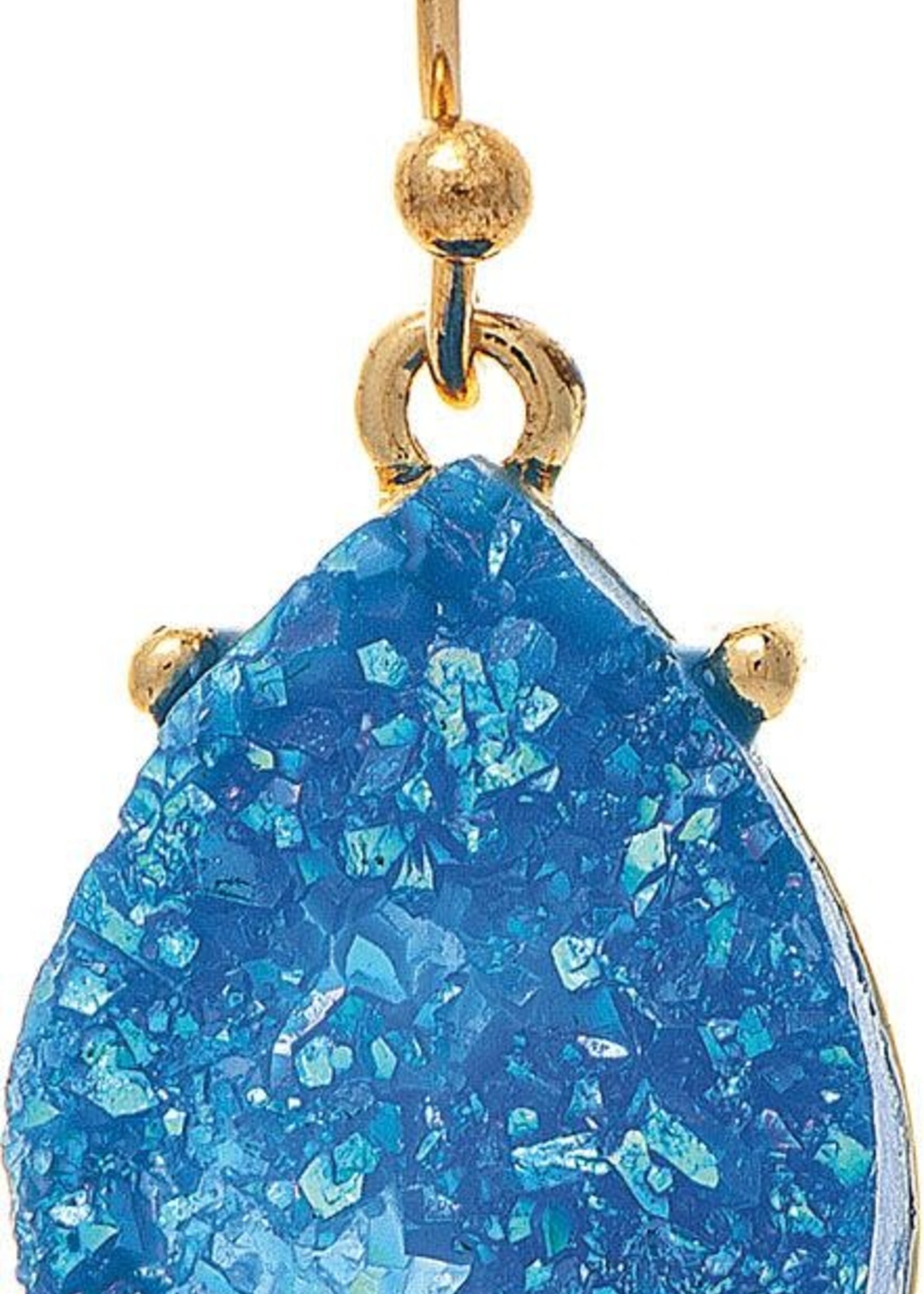 Rain Jewellery *Gold/Navy Aurora Borealis Teardrop Earring-Rain