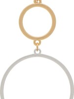 Rain Jewellery *2tone Double Circle Drop Earring-Rain