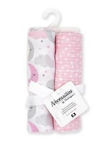 Rose Textiles *2pk Pink Muslin Sweet Dreams Blankets-Rose