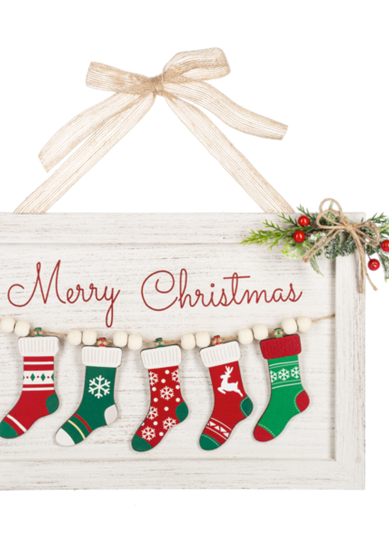 Ganz *Christmas Stockings Wall Plaque-Ganz