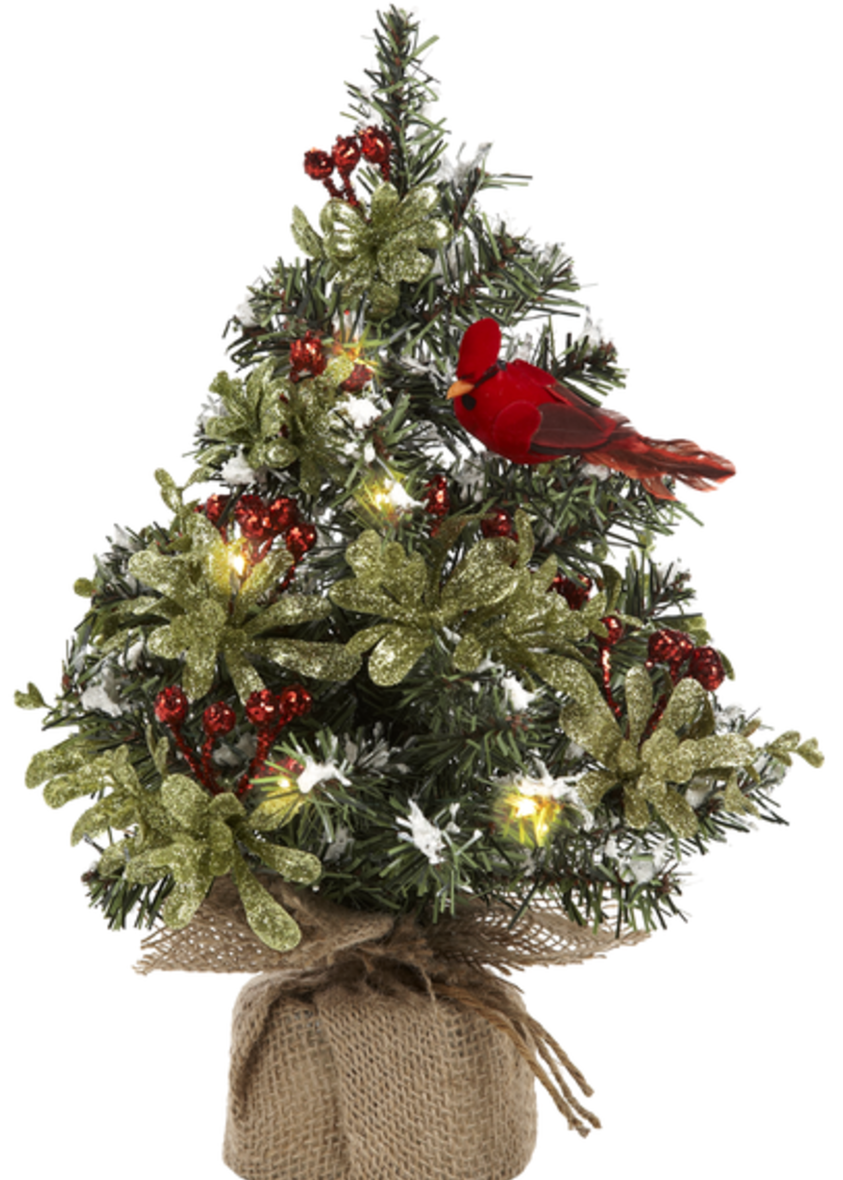 Ganz *12" Light Up Tree w/Cardinal-Ganz