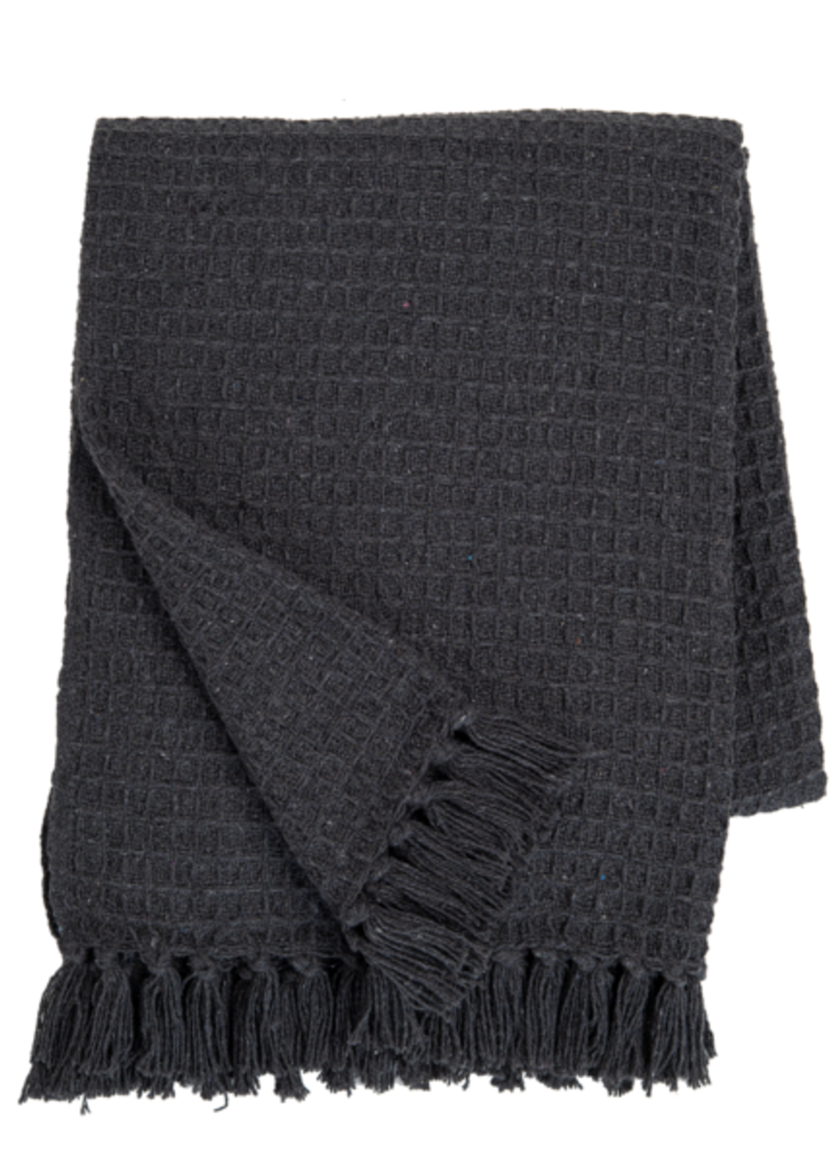 Ganz *Grey Cotton Waffle Throw-Ganz