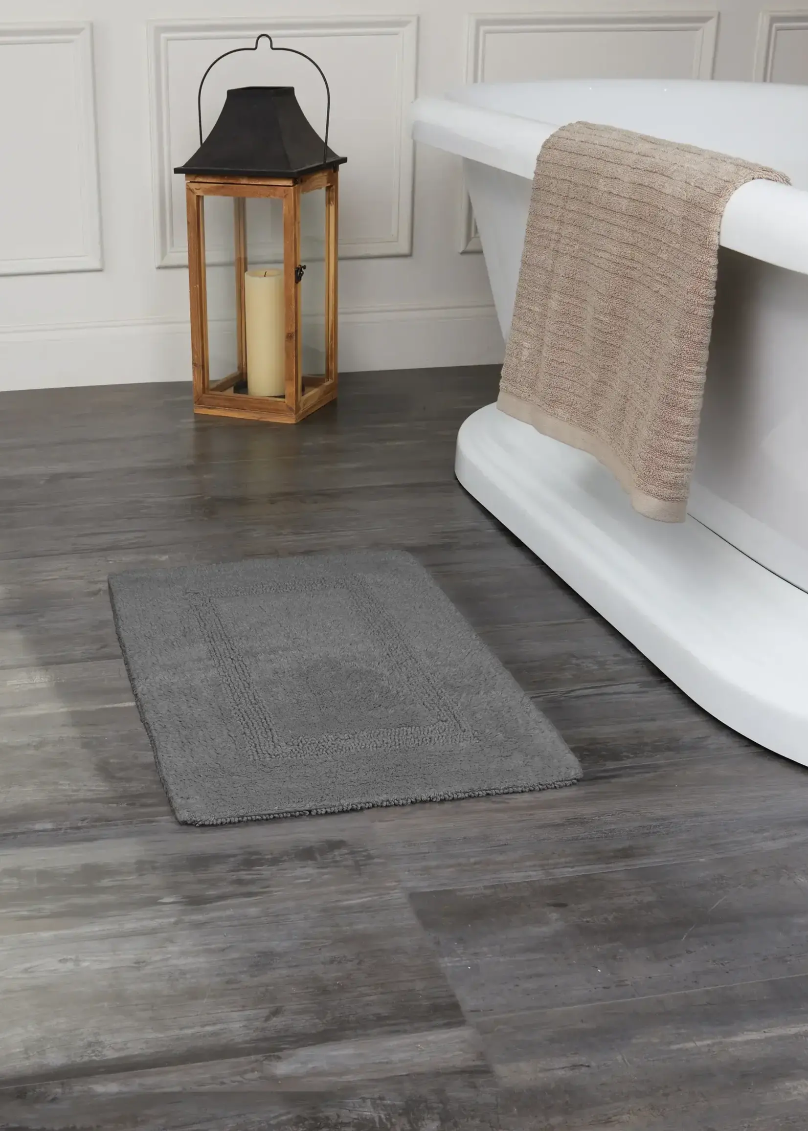 Fabstyles *16x24" Grey Bath Mat-Fabstyles