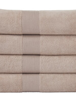 Fabstyles *Taupe Bath Sheet w/Solid Stripe-Fabstyles