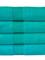 Fabstyles *Aqua Bath Sheet w/Solid Stripe-Fabstyles