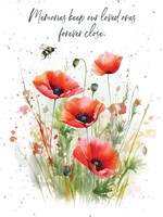 Bella Flor *Memories Poppy Sympathy Card-Bella